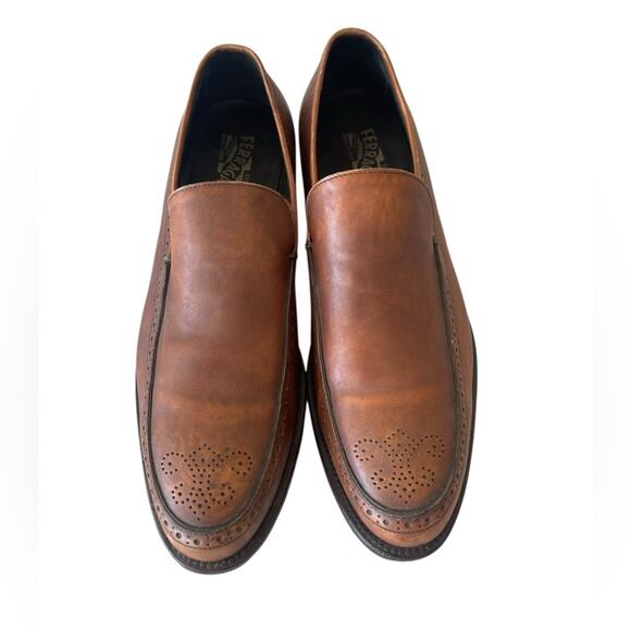Salvatore Ferragamo men's leather Venetian loafers Size:12 D